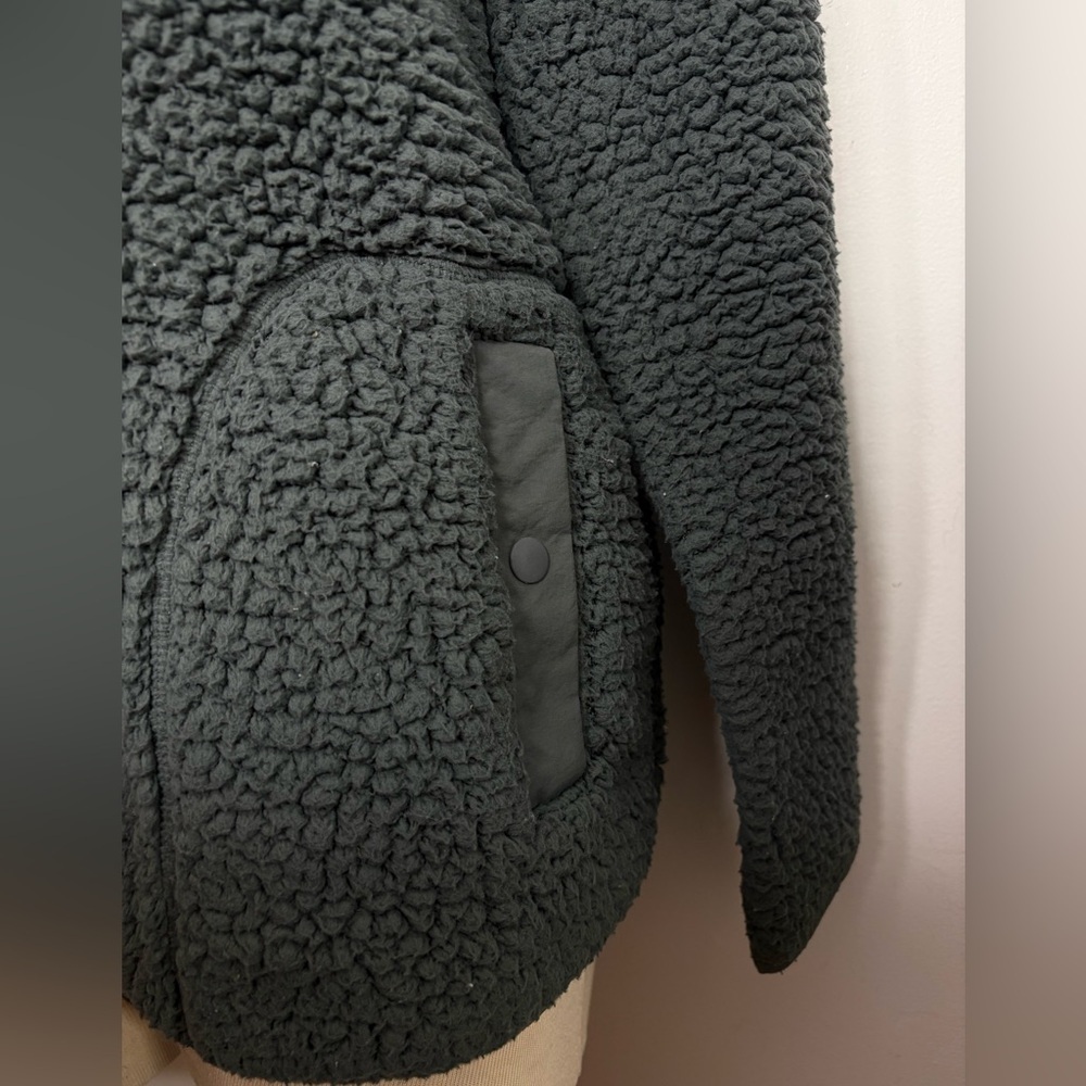 Polar Sherpa Dark Green 32° Heat Women Medium | Cozy Fleece Pullover Warm Soft - Picture 5 of 11